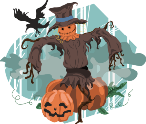 Scarecrow in Pumpkin Patvh